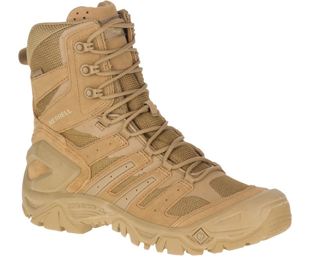 Kozaki Merrell Damskie Khaki - Strongfield Tactical 8" Waterproof - 740135-ZTE